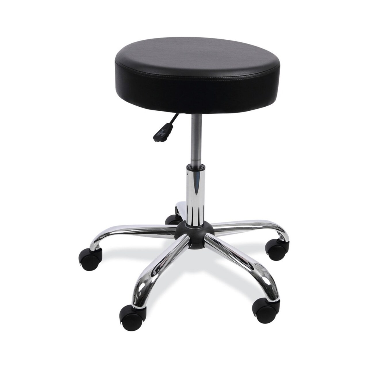 Alera 19.69 in. to 24.80 in. Seat Height Height Adjustable Backless Lab Stool - Black/Chrome